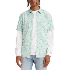 Levi's Men's Classic 1 Pocket Short Sleeve Shirt, Swirly Blue, Size XXL, NWT